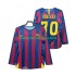 Camisola FC Barcelona Lionel Messi 30 Champions League 2005 Retro Homem Equipamento Primeiro 2006 Manga Comprida